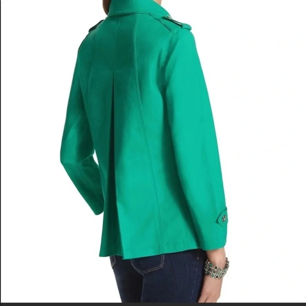 White House Black Market Green Swing Jacket - Picture 3 of 8